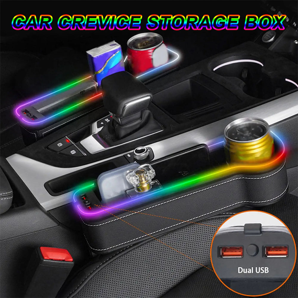 Seat Gap Filler Organizer With Usb Charger - Caixa organizadora de armazenamento de fenda