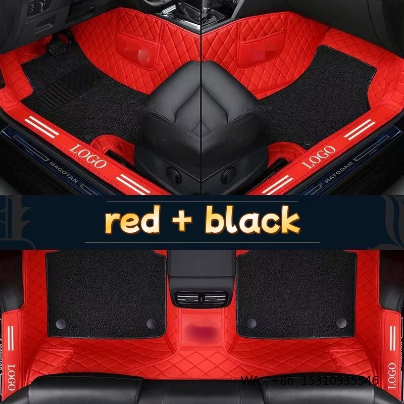 Car Floor Mats Universal Waterproof Leather - Tapetes de Carro de Luxo em