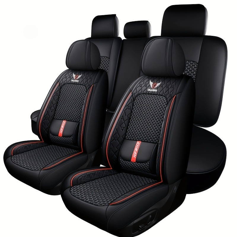 Leather Car Seat Covers Full Set Universal - Capas de Banco de Carro de