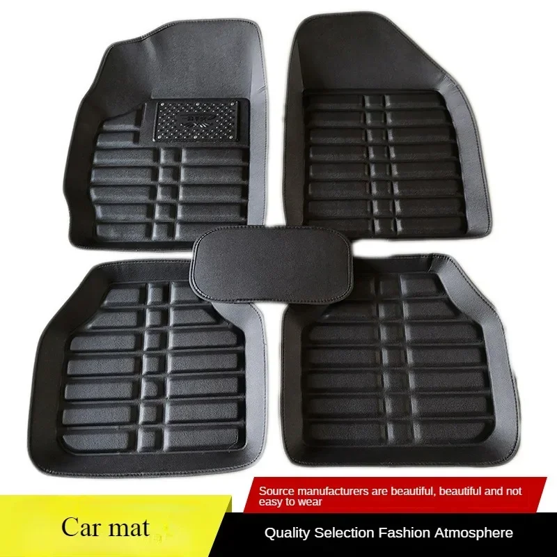 Car Floor Mats Universal Waterproof Leather - 5 pçs premium fácil limpo à