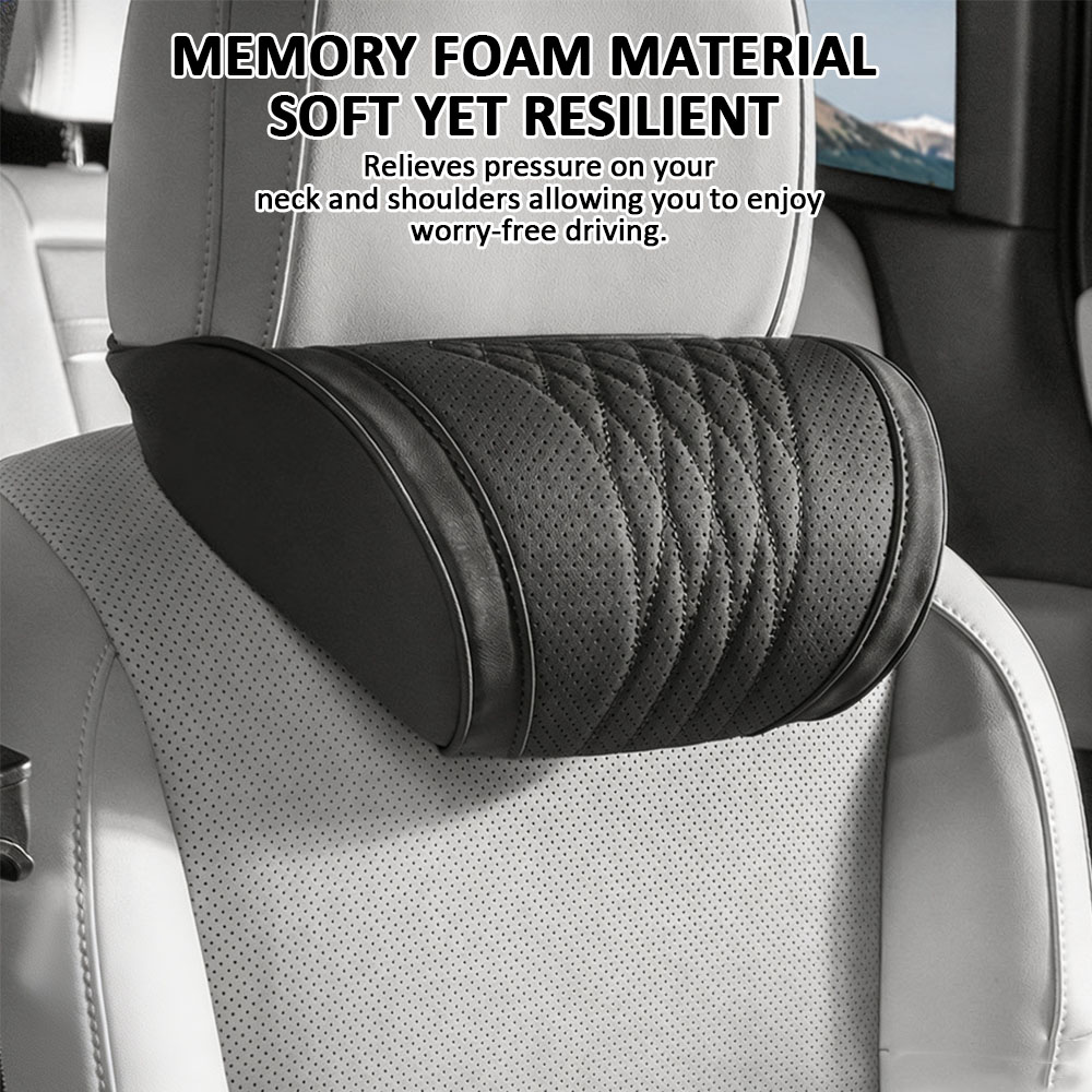 Memory Foam Car Neck Pillow Lumbar Support - Almofada luxuosa de espuma viscoelástica para