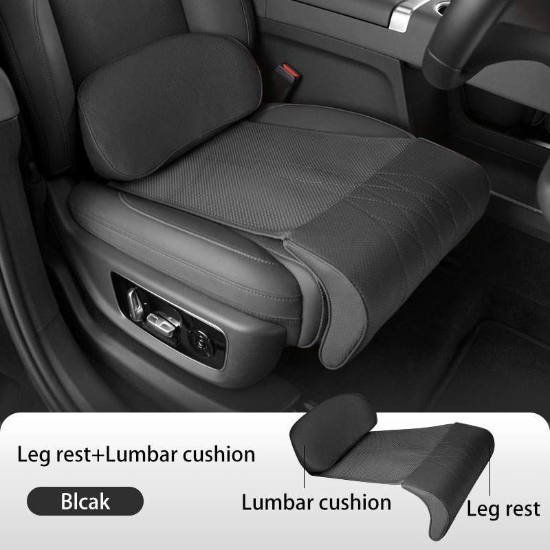 Memory Foam Car Neck Pillow Lumbar Support - Capa de Assento Extensora de Couro