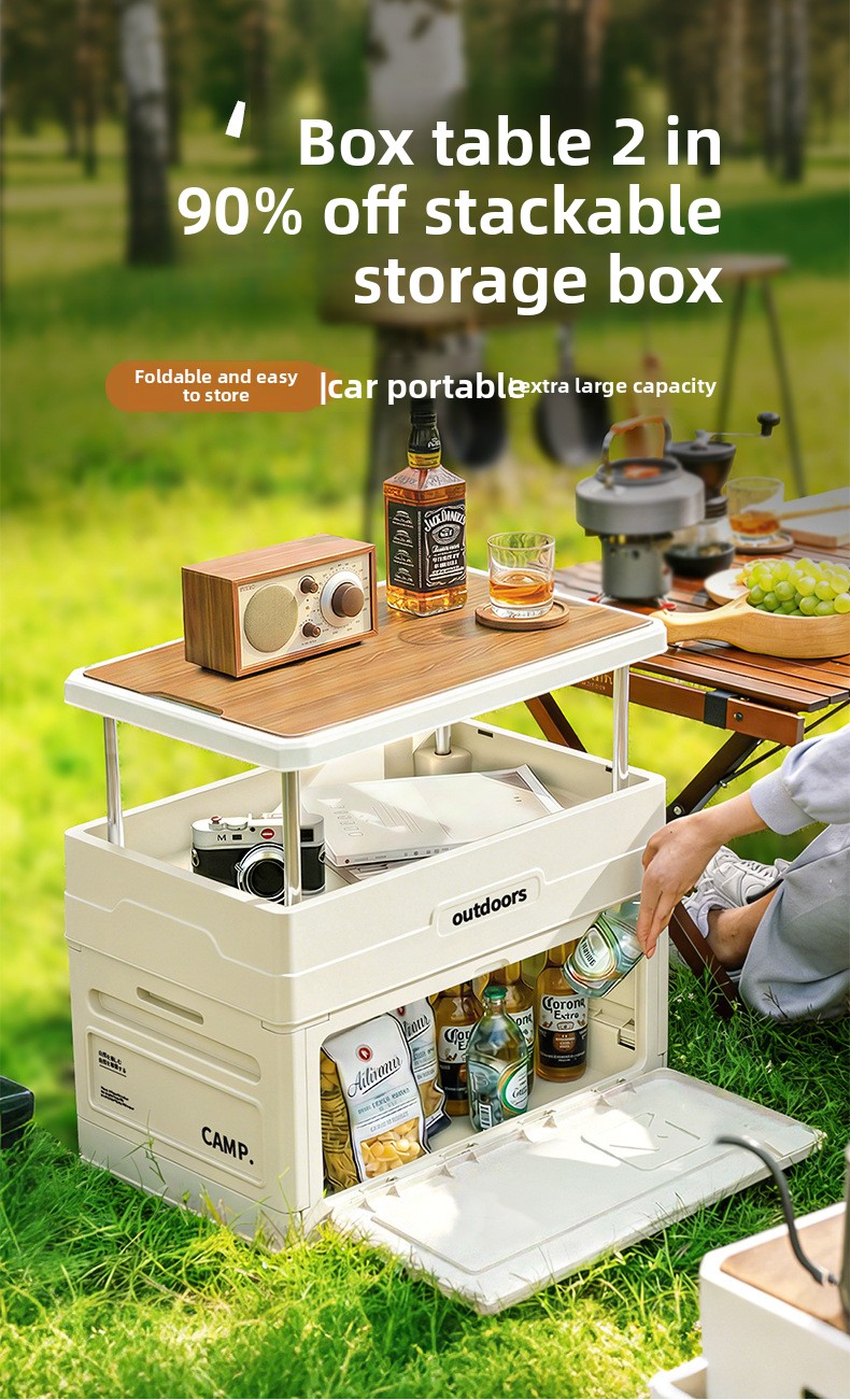 Car Trunk Organizer Foldable Storage Box - Caixa de Armazenamento Dobrável para Camping