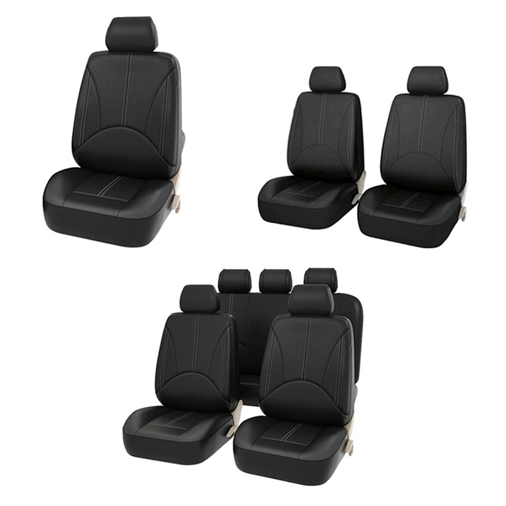 Leather Car Seat Covers Full Set Universal - Quatro estações de couro do plutônio