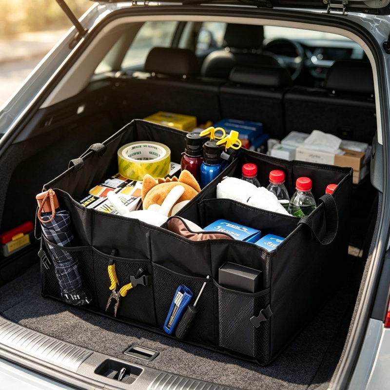 Car Trunk Organizer Foldable Storage Box - Caixa de Armazenamento Dobrável de Grande