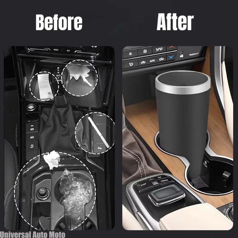 Waterproof Car Trash Can With Lid - Mini Lixeira de Carro em ABS