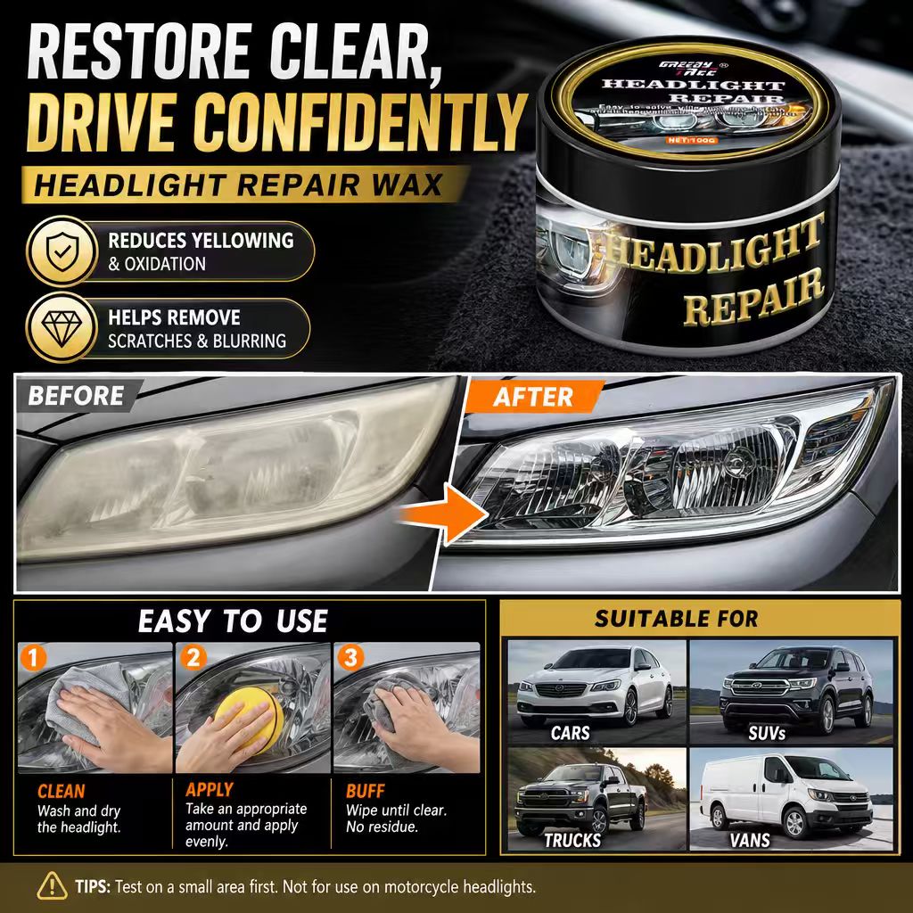 Car Scratch Repair Polishing Wax Paste - Cera para reparar faróis de carro,