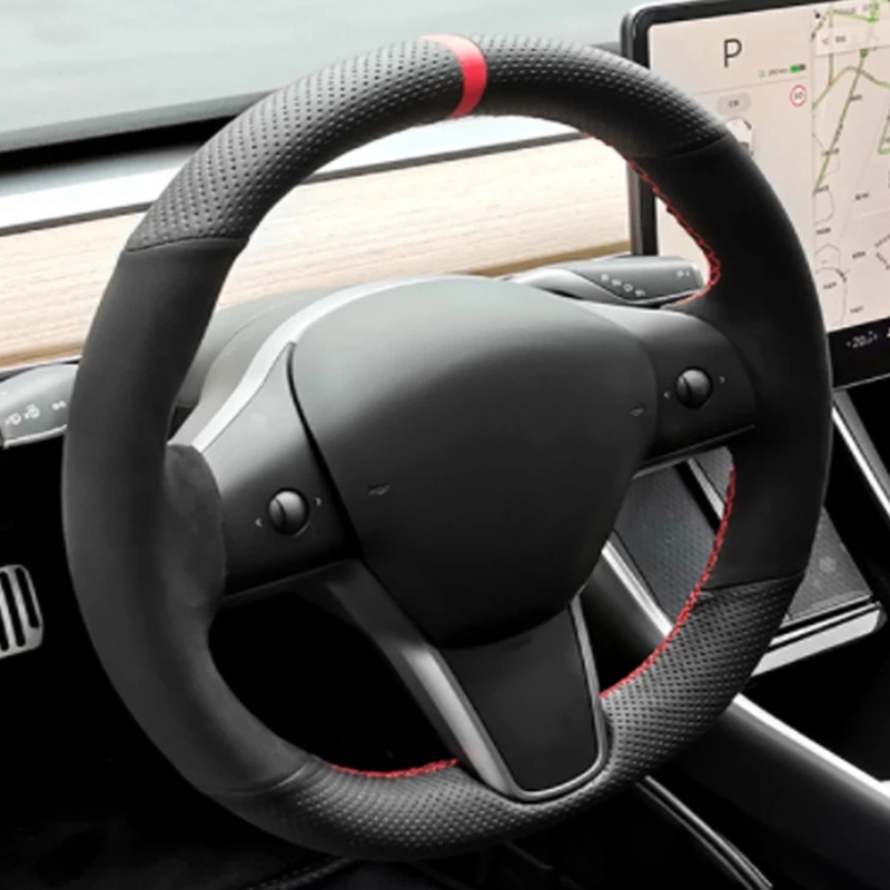 Costurado à mão anti-deslizame - Car Steering Wheel Cover Anti Slip Breathable avaliação e preço