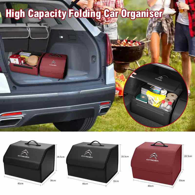 Caixa organizadora para armaze - Car Trunk Organizer Foldable Storage Box avaliação e preço