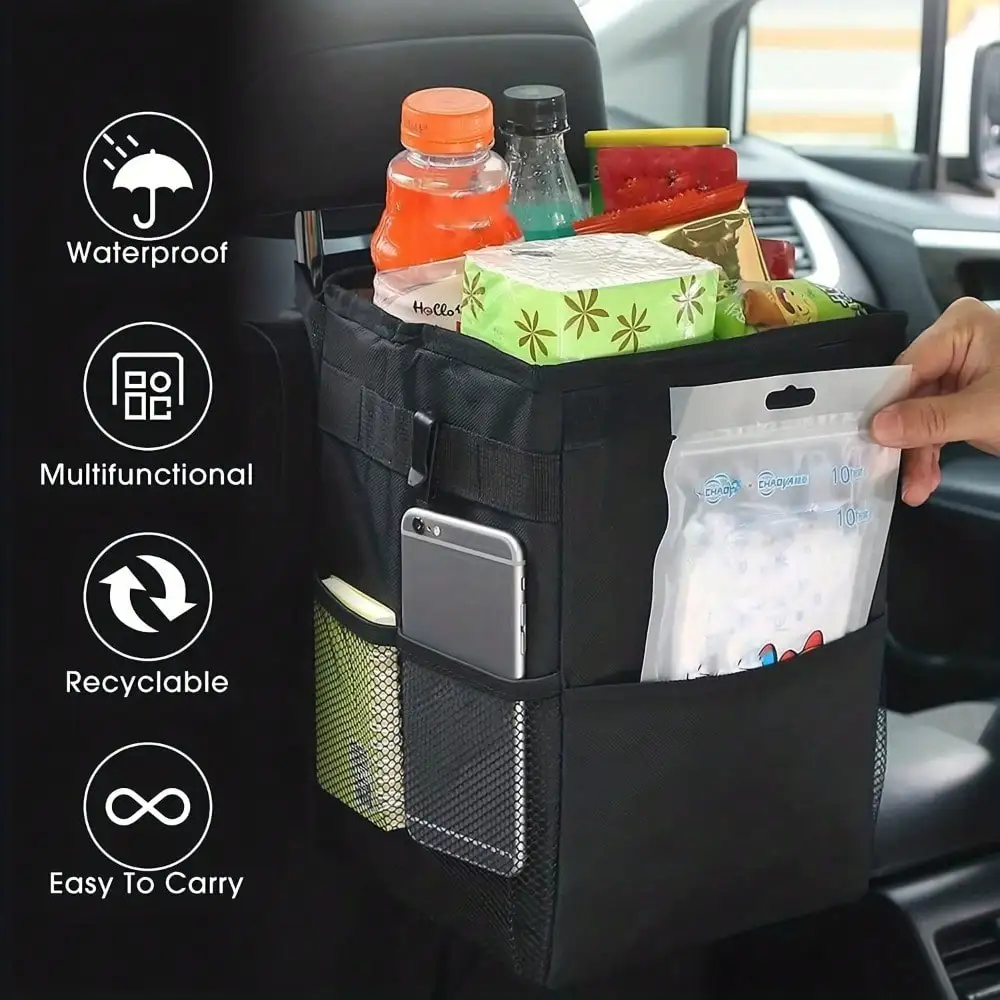 Lixeira portátil à prova d'águ - Waterproof Car Trash Can With Lid avaliação e preço