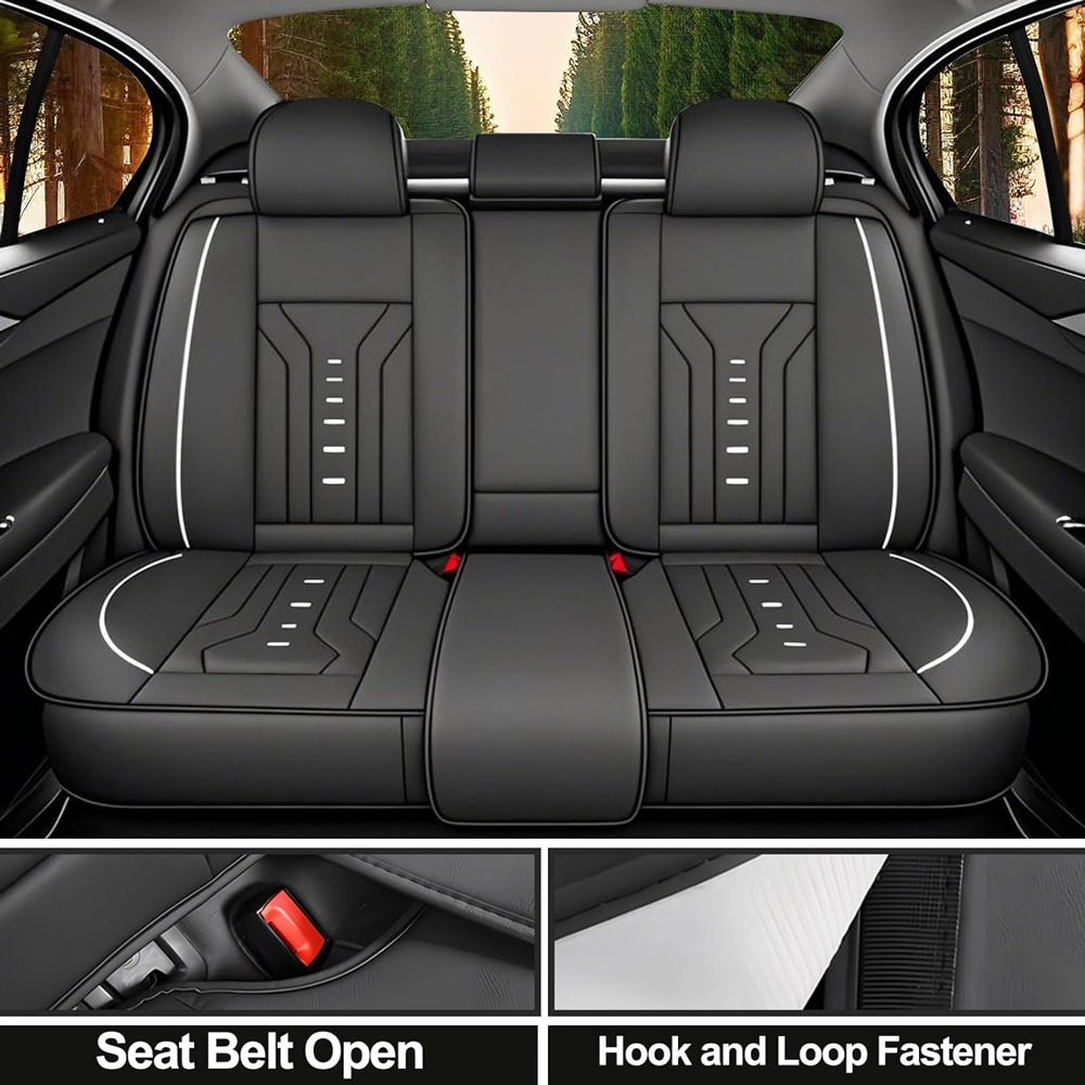 Capas de assento de carro de c - Leather Car Seat Covers Full Set Universal avaliação e preço