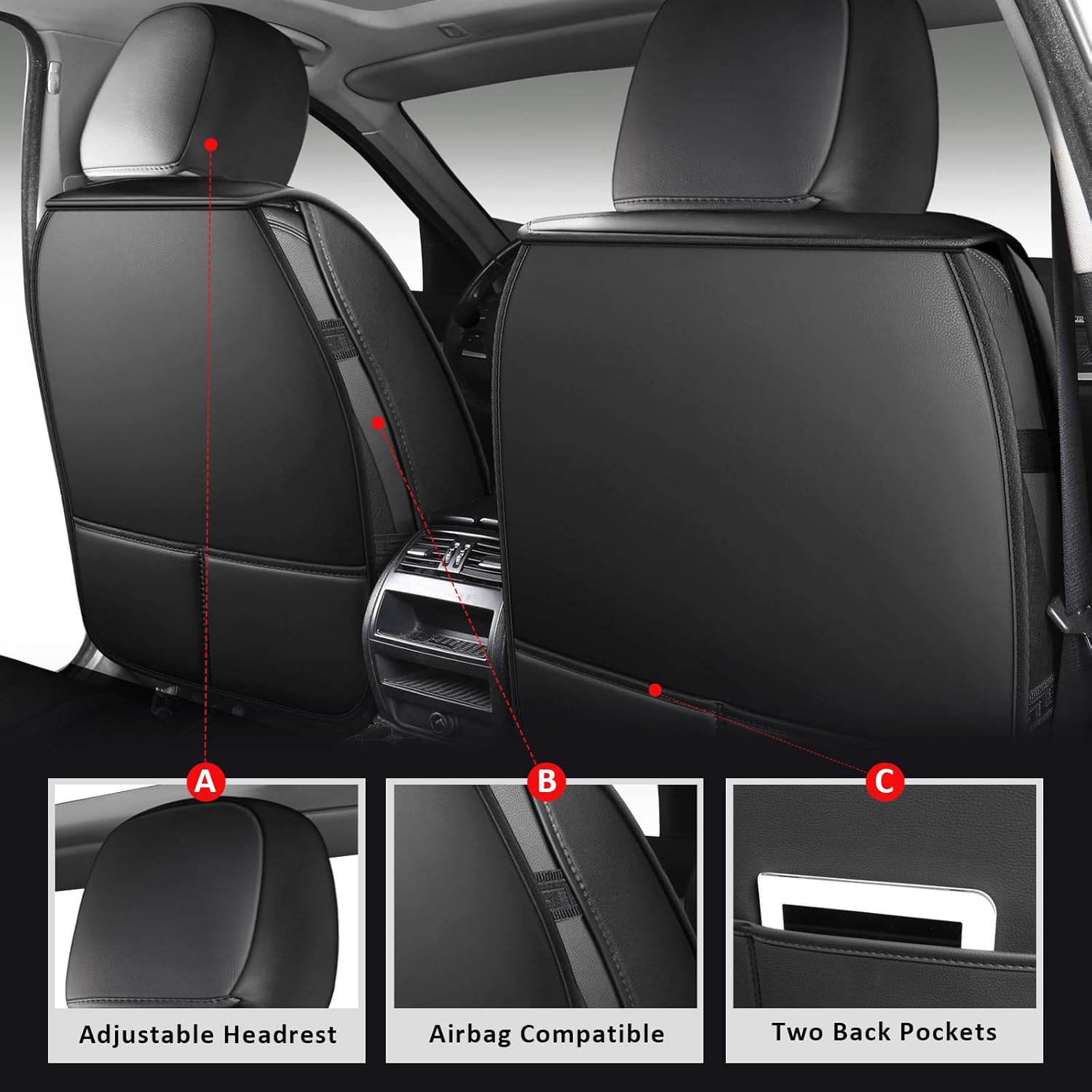 Proteção Universal para Assent - Leather Car Seat Covers Full Set Universal avaliação e preço