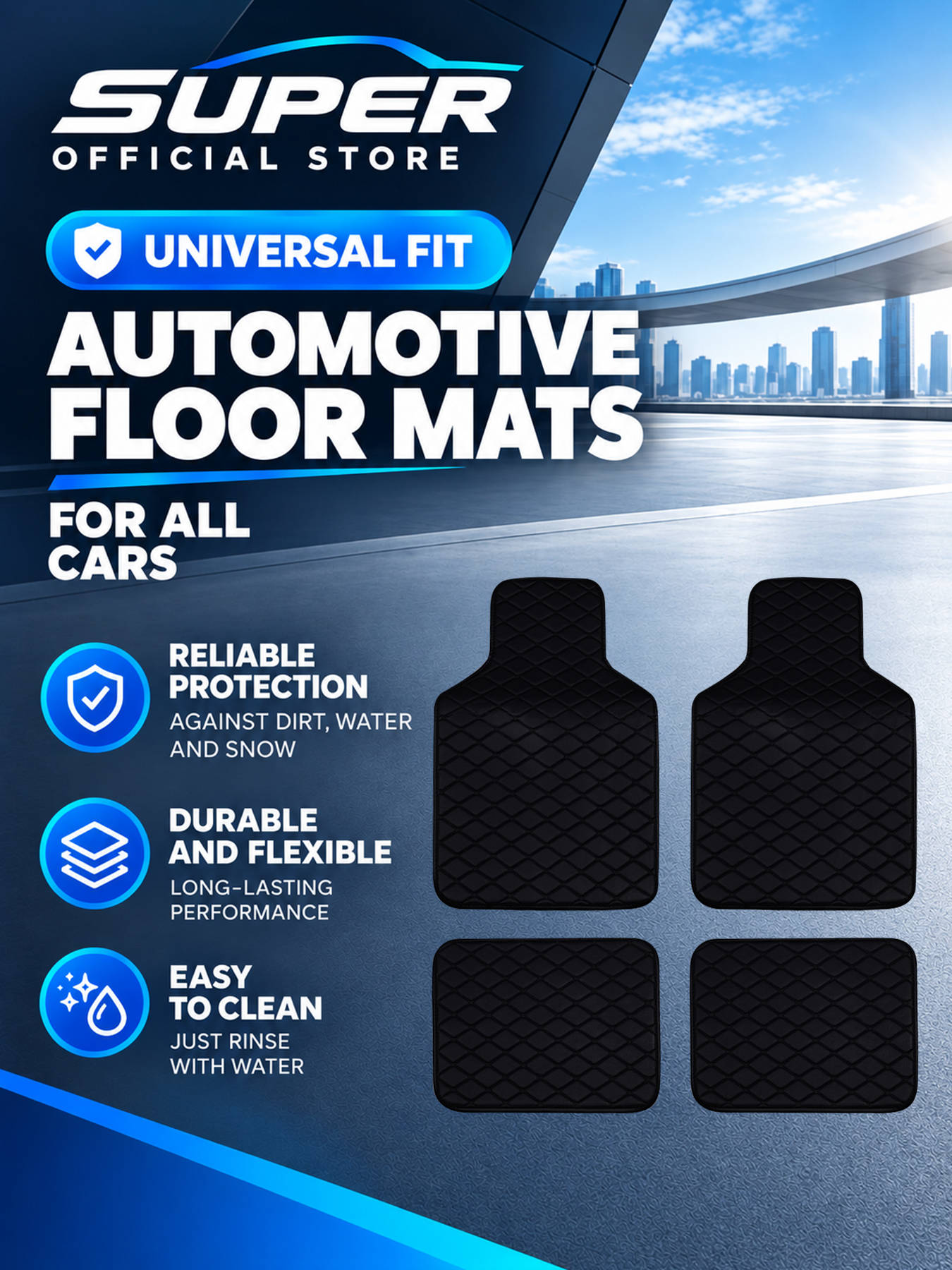 Tapetes para o chão do carro,  - Car Floor Mats Universal Waterproof Leather avaliação e preço
