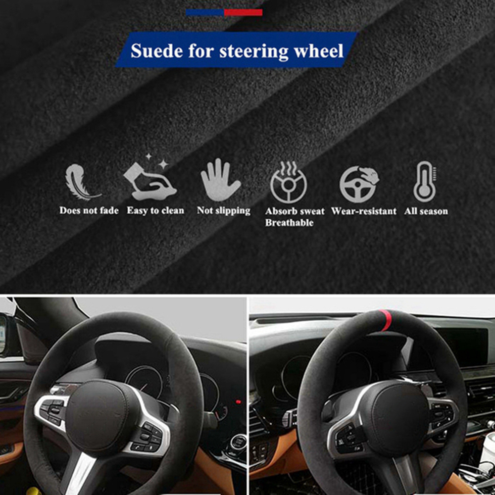 Braid Car Volante Capa Envoltó - Car Steering Wheel Cover Anti Slip Breathable avaliação e preço