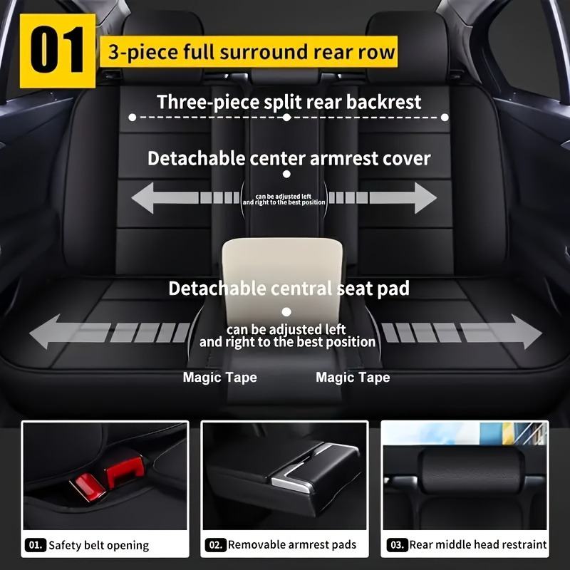 Para jetour t2 dacia jogger ex - Leather Car Seat Covers Full Set Universal avaliação e preço
