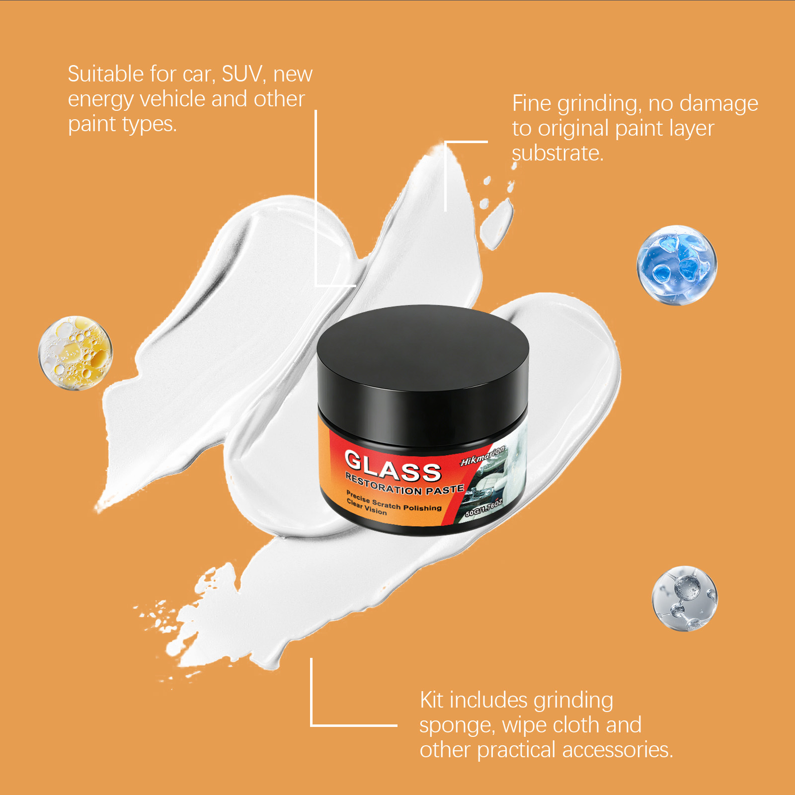 Cera para Polimento de Vidros  - Car Scratch Repair Polishing Wax Paste avaliação e preço