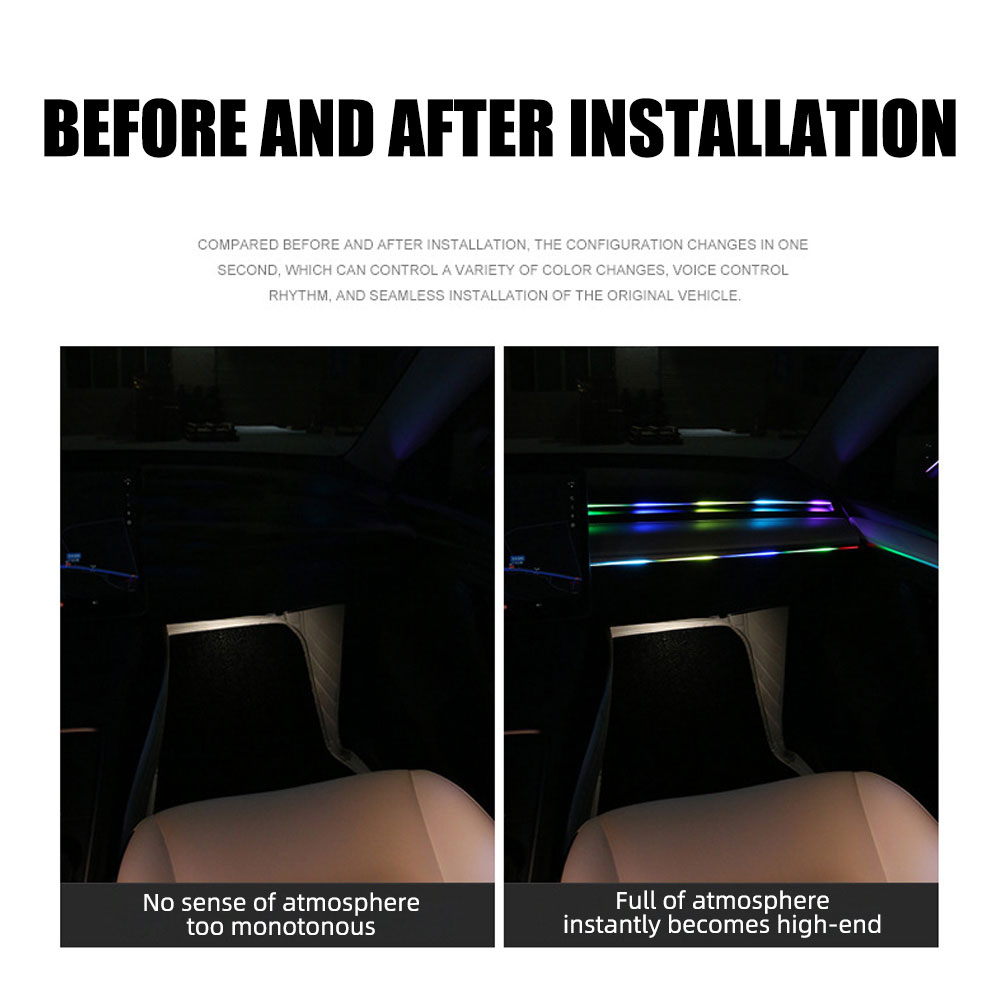 Sinfonia universal luzes ambie - Led Ambient Interior Car Lights App Control avaliação e preço