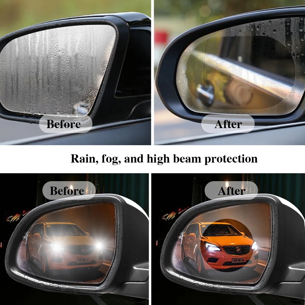2 Peças Universal Antiembaçant - Anti Glare Car Rearview Mirror Film avaliação e preço