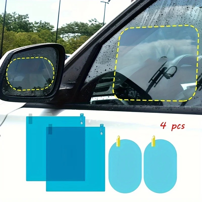 4 unidades de película proteto - Anti Glare Car Rearview Mirror Film avaliação e preço