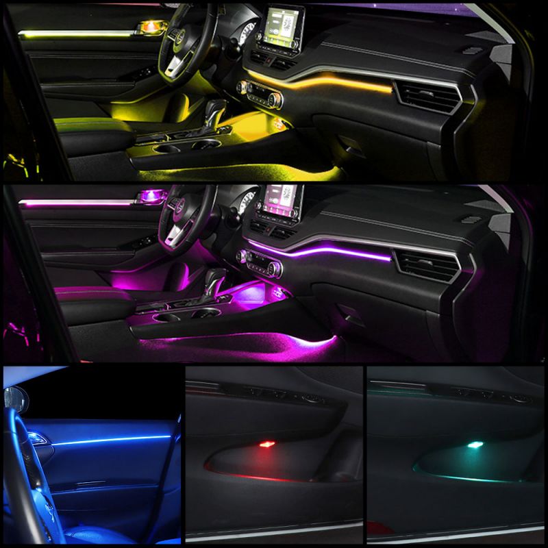 Luzes Ambientais LED para Inte - Led Ambient Interior Car Lights App Control avaliação e preço
