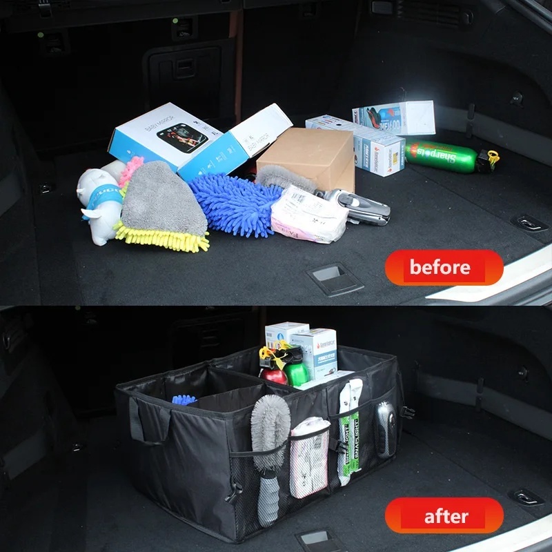 Caixa de Armazenamento Dobráve - Car Trunk Organizer Foldable Storage Box avaliação e preço