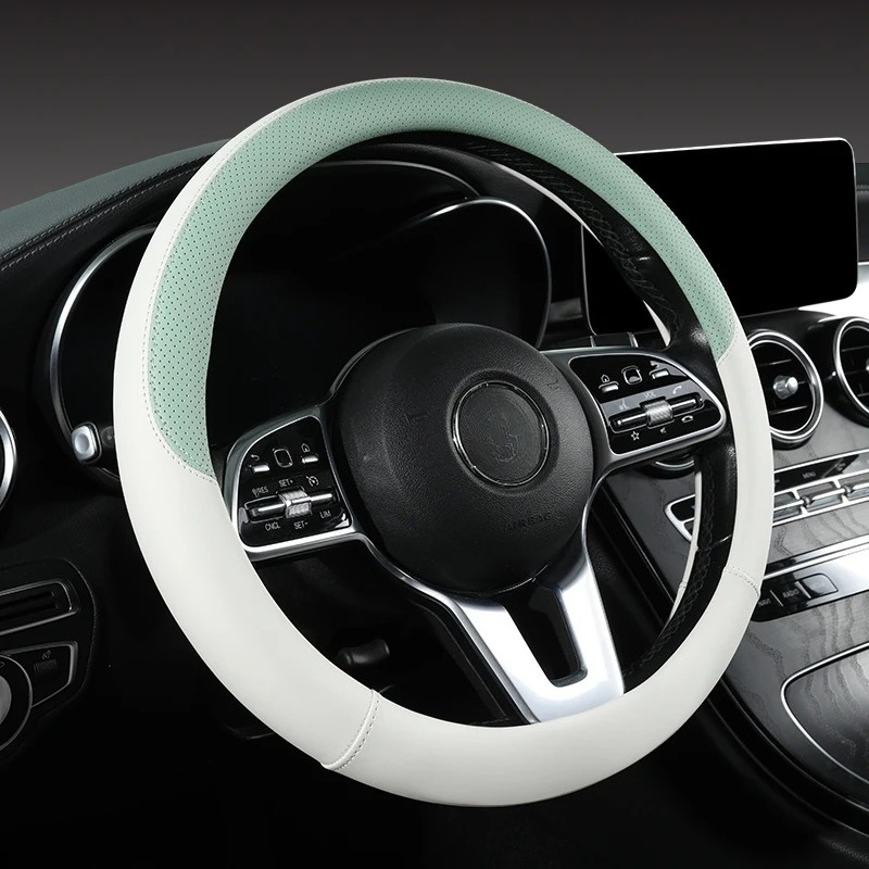 Capa de volante de carro de co - Car Steering Wheel Cover Anti Slip Breathable avaliação e preço