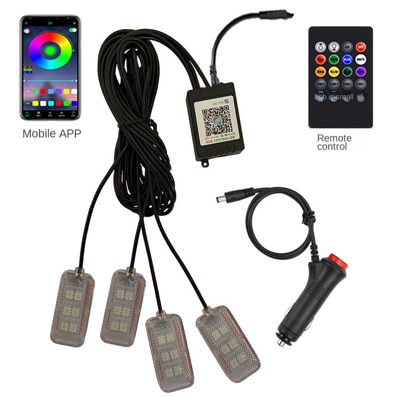Neon Dual Control LED Car Inte - Led Ambient Interior Car Lights App Control avaliação e preço