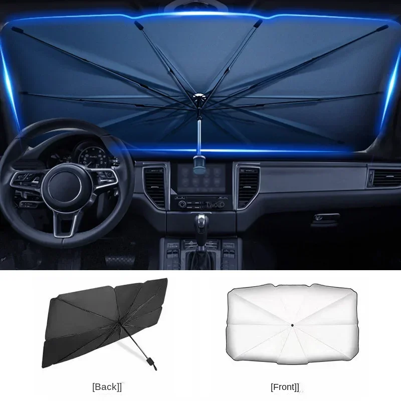 Guarda-sol portátil para carro - Car Sunshade Windshield Umbrella Foldable avaliação e preço