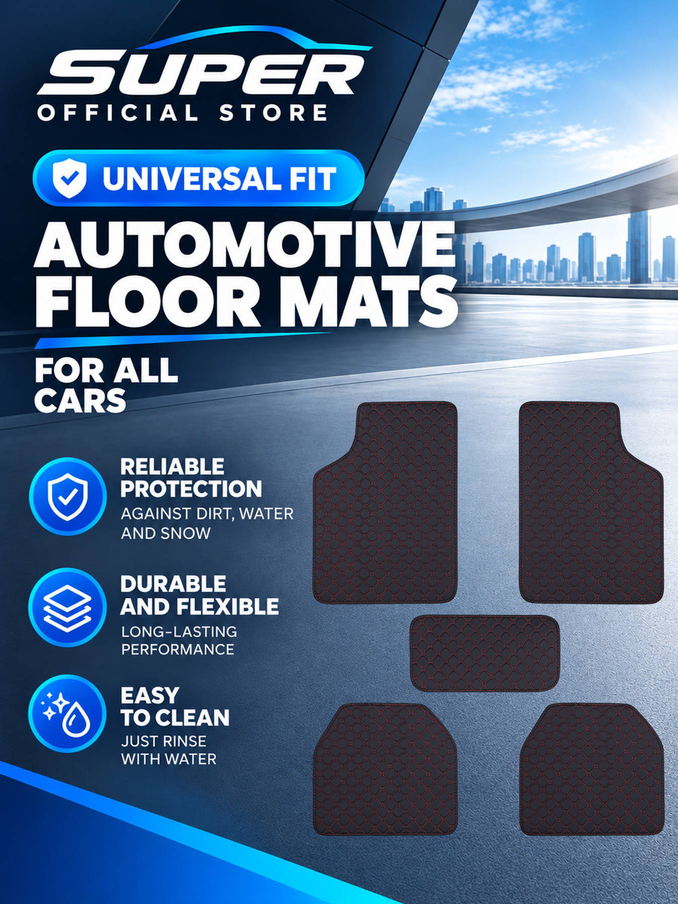 Tapetes de Carro Universais, C - Car Floor Mats Universal Waterproof Leather avaliação e preço