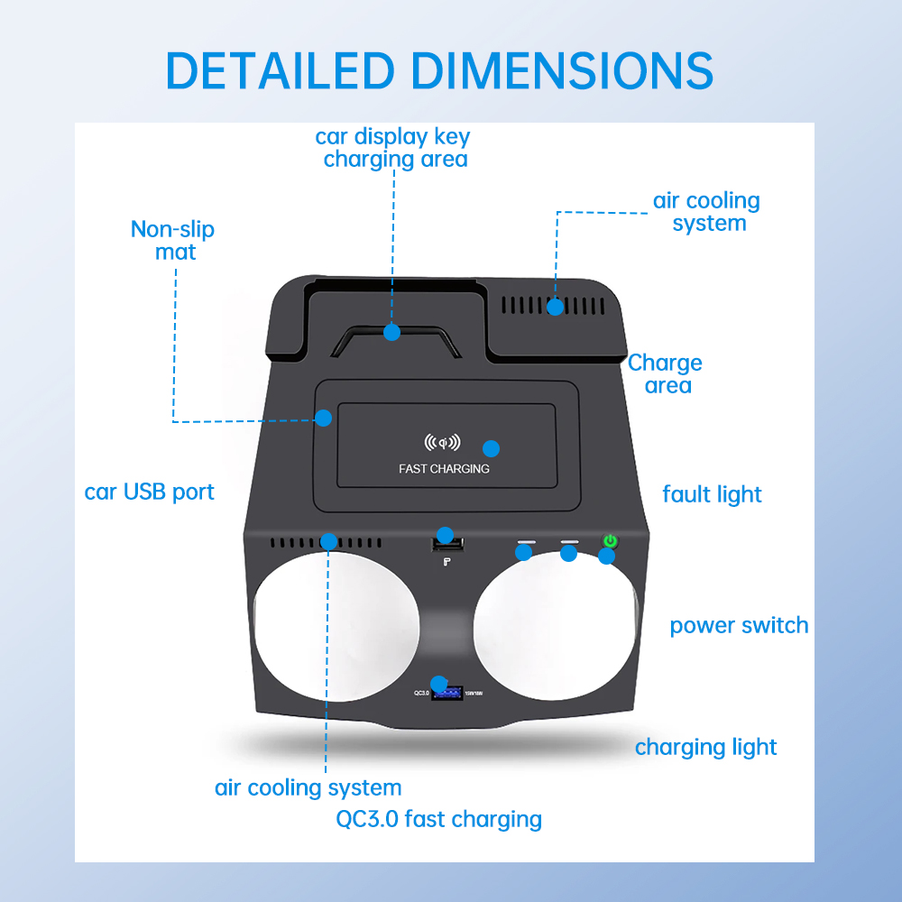 Carregador Sem Fio Qi de 15W p - Wireless Car Charger Mount Fast Charging avaliação e preço