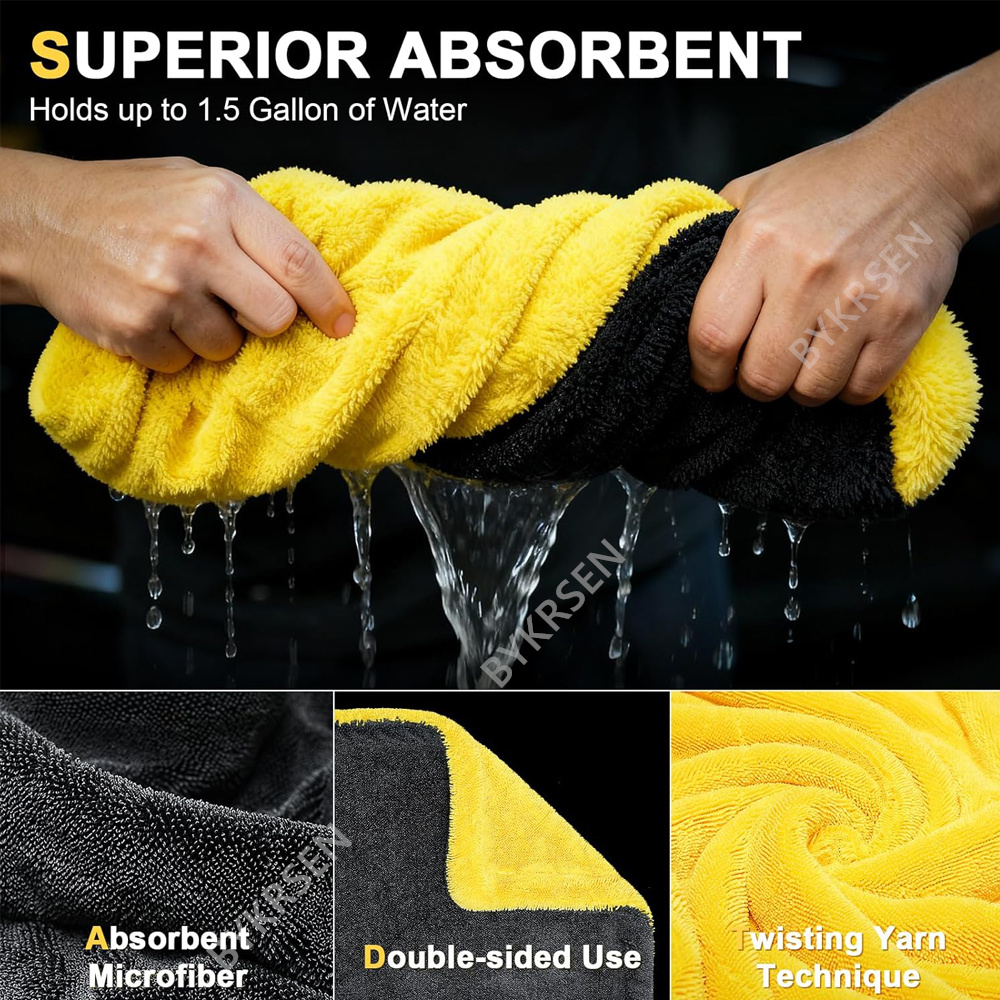 Toalha de microfibra de grande - Microfiber Car Drying Towel Super Absorbent avaliação e preço