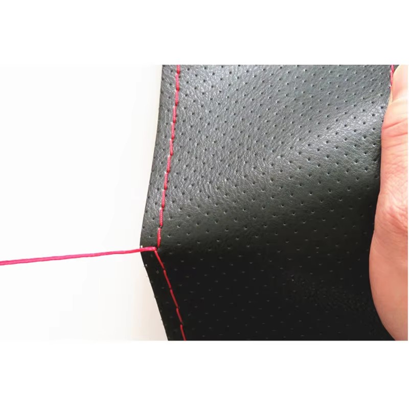 Novo 36 38 40cm couro genuíno  - Car Steering Wheel Cover Anti Slip Breathable avaliação e preço